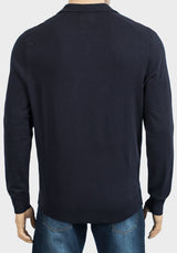 Mens Long Sleeve Collared Knitted Top