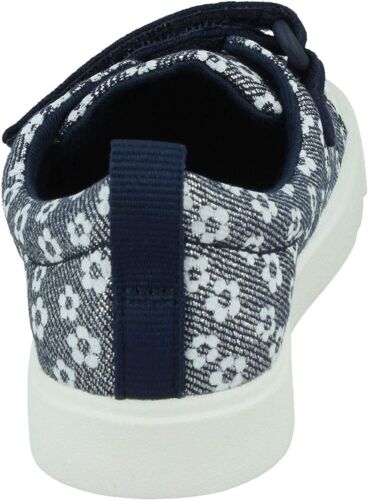 Clarks City Bright T, boys Low-Top Sneakers, Navy Floral Glitter, 4 Child UK